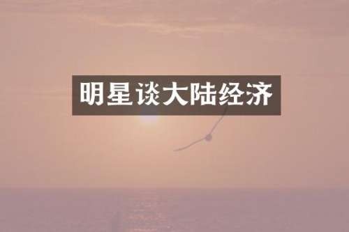 明星谈大陆经济