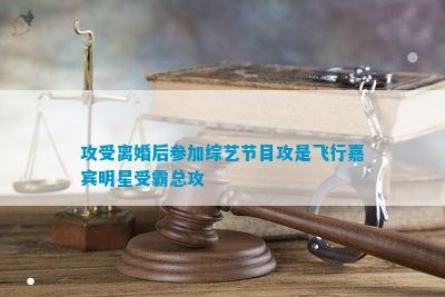 攻受离婚后参加综艺节目攻是飞行嘉宾明星受霸总攻