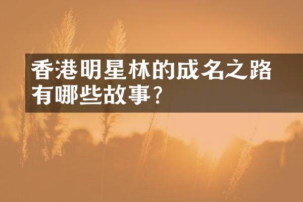 香港明星林峯的成名之路有哪些故事？