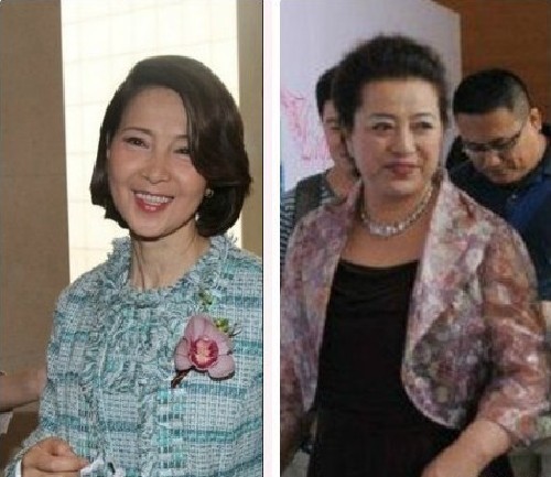 李小璐妈妈（左）贾乃亮妈妈（右）亮相