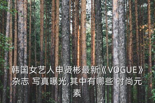 韩国女艺人申贤彬最新《VOGUE》杂志 写真曝光,其中有哪些 时尚元素