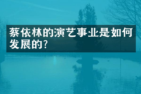 蔡依林的演艺事业是如何发展的？