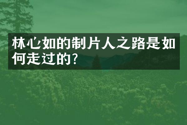 林心如的制片人之路是如何走过的？