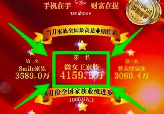 图为2016年TST销冠数据