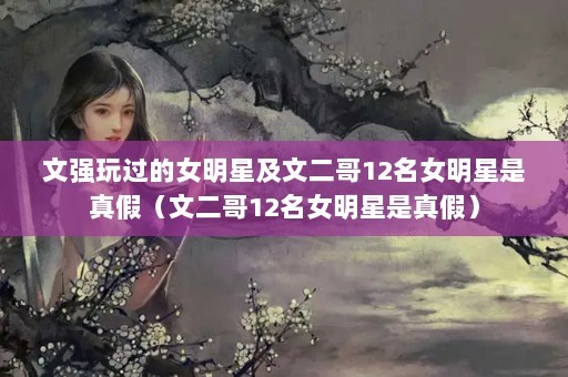 文强玩过的女明星及文二哥12名女明星是真假（文二哥12名女明星是真假）