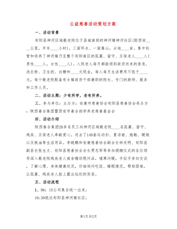 公益慈善活动策划方案.doc