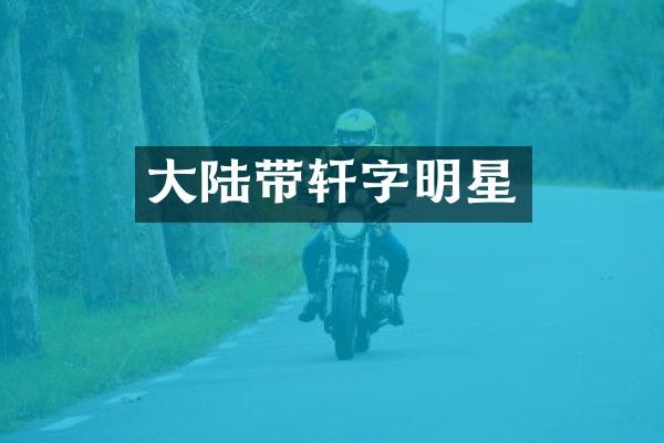 大陆带轩字明星