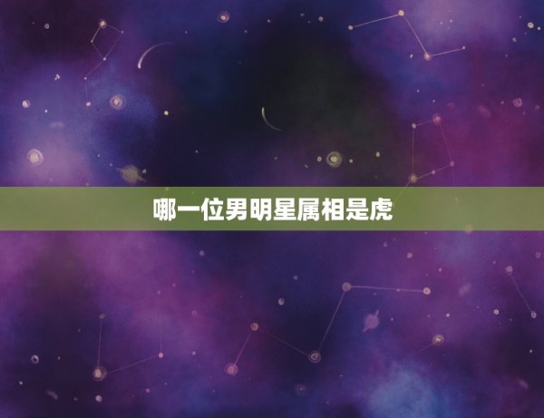 哪一位男明星属相是虎，属虎的名星有哪些