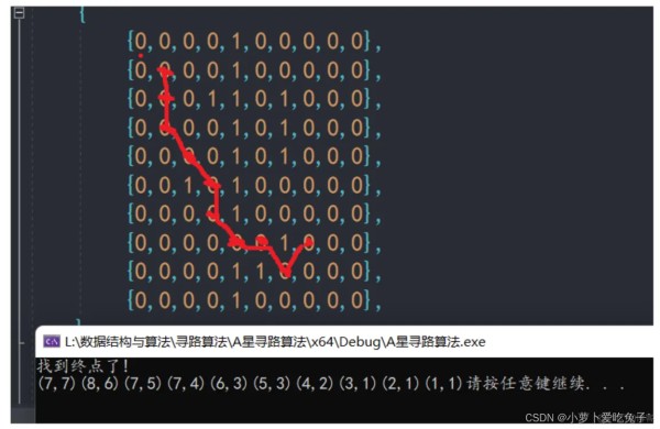 A星寻路算法详解（C++实现 完整代码+图片演示 ）_开发语言_04