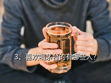 3、喜欢喝茅台的有哪些人？