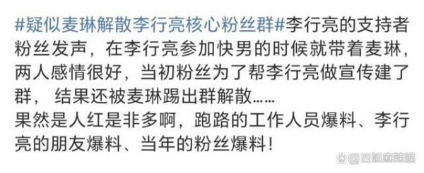 疑似麦琳大粉发声 粉丝揭露背后故事