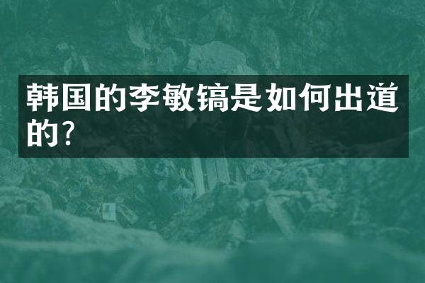 韩国的李敏镐是如何出道的？