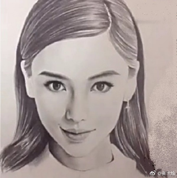 女神Angelababy素描头像手绘画教程图片 明星Angelababy怎么画 Angelababy画法_www.youyix.com