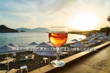 想要开一家法国红酒酒庄不知道应该怎么做各位给点建议呗