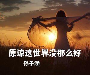 孙子涵《原谅这世界没那么好》吉他谱