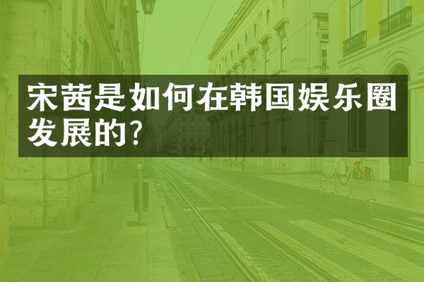 宋茜是如何在韩国娱乐圈发展的？