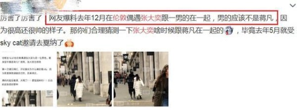 网曝总裁夫人决定离婚？更换与蒋凡情侣头像，张大奕成功上位？