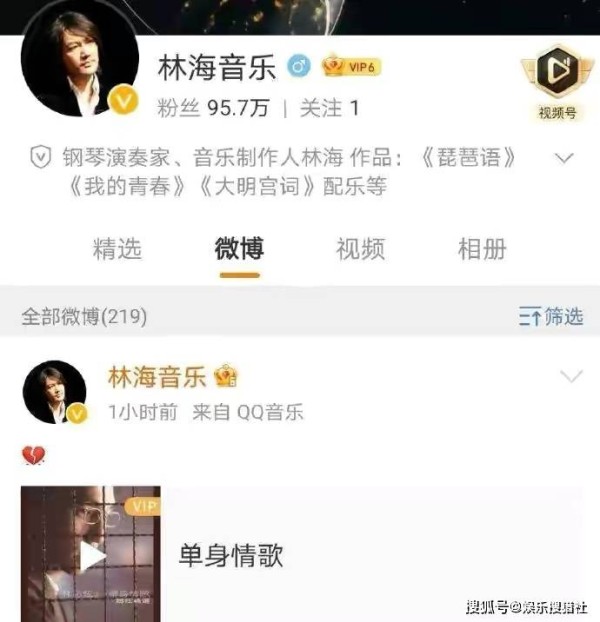 著名音乐家林海离婚，与小27岁女友的婚姻仅持续两年，此前就不背外界看好