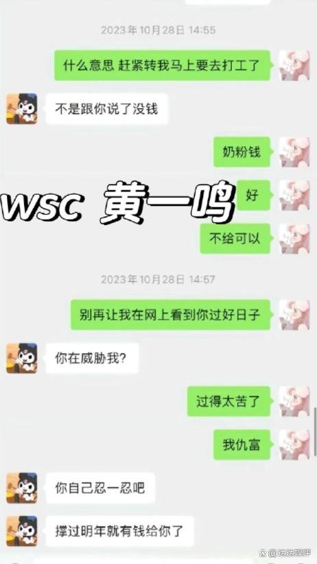 黄一鸣晒与王思聪聊天记录，明星卖惨是否值得共情