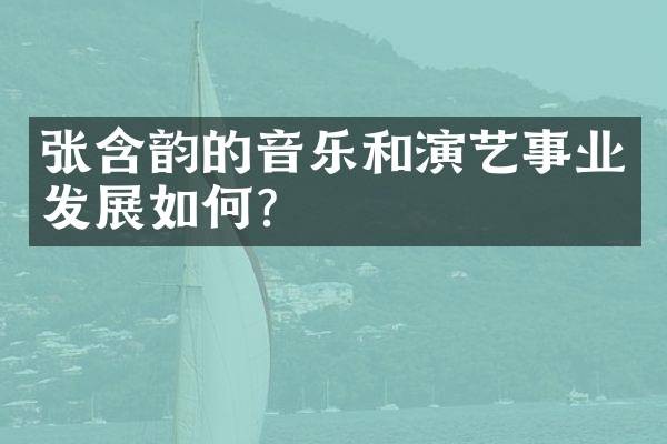 张含韵的音乐和演艺事业发展如何？