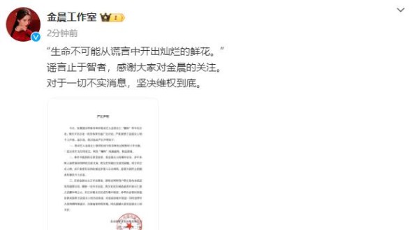 金晨澄清与张昊唯无交情 称网传恋情纯属误解