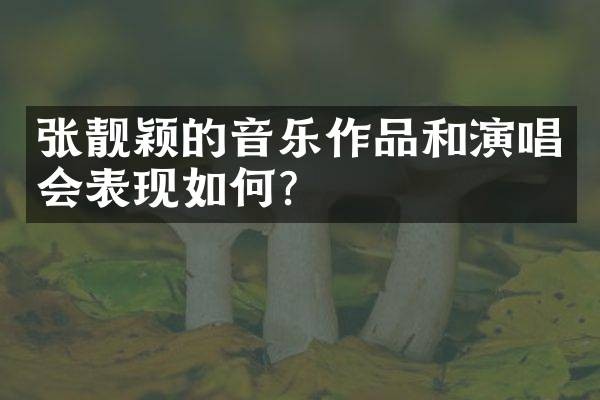 张靓颖的音乐作品和演唱会表现如何？