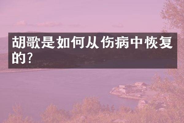 胡歌是如何从伤病中恢复的？