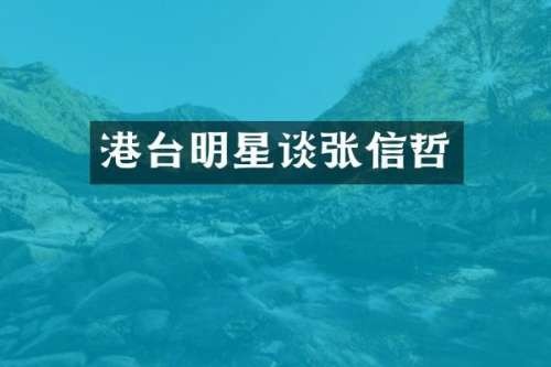 港台明星谈张信哲