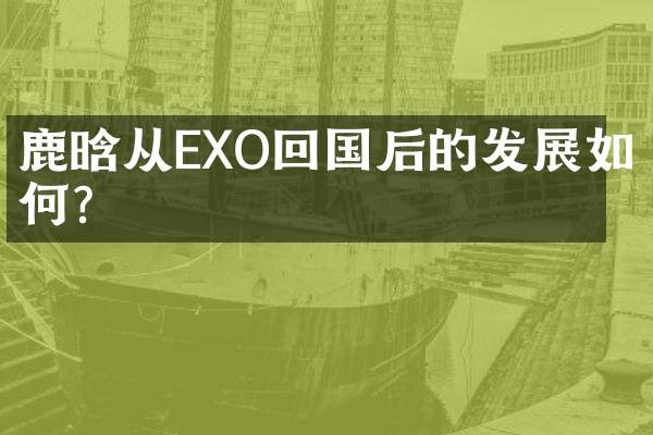 鹿晗从EXO回国后的发展如何？