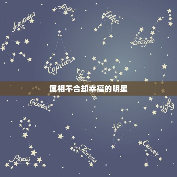 属相不合却幸福的明星，原本不被看好，最后却很幸福的明星婚姻，哪对最让人