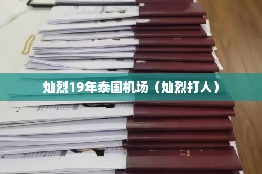 灿烈19年泰国机场（灿烈打人）