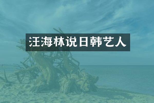 汪海林说日韩艺人