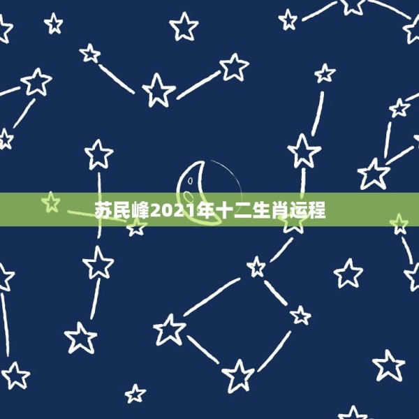 苏民峰2021年十二生肖运程，2021年十二生肖运势运程