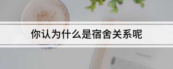 你认为什么是宿舍关系呢