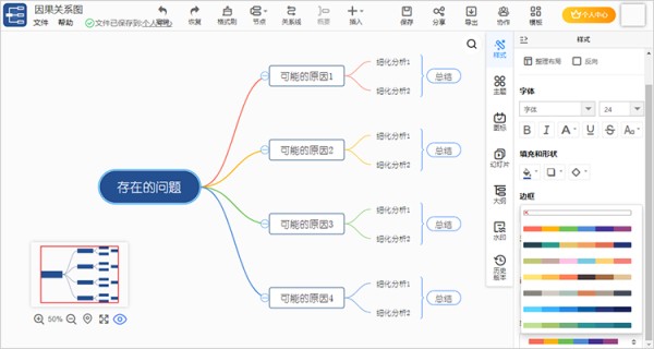 因果关系图怎么画