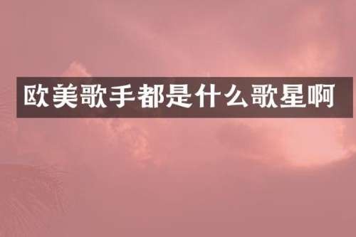 欧美歌手都是什么歌星啊