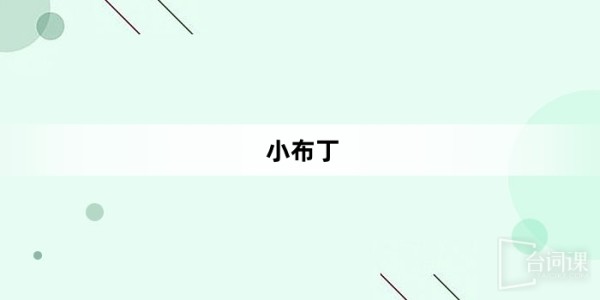 “小布丁”网络梗词解释