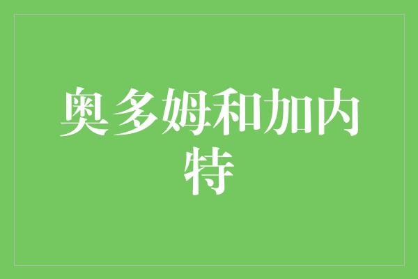 奥多姆和加内特，谁是真正的大师？