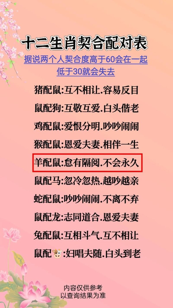 属鼠属羊明星夫妻配对揭晓