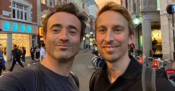 Joe McFadden with partner Rob