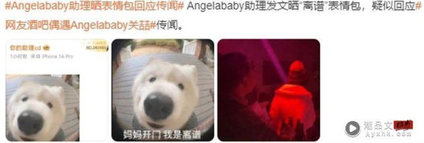 Angelababy助理于社群发文暗讽谣言。(图／翻摄自微博)