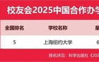 2025上海市大学排名：复旦大学第一，上财第七