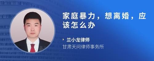 家庭暴力，想离婚，应该怎么办