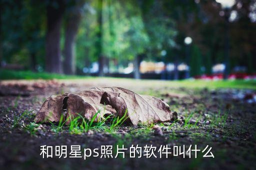 和明星ps照片的软件叫什么