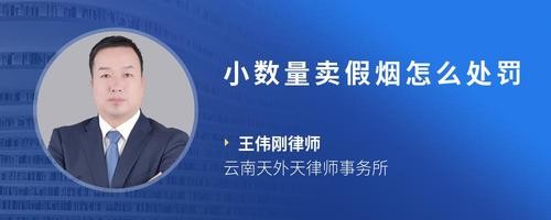 小数量卖假烟怎么处罚