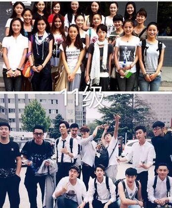 北影近10年表演系学生合影,杨幂周冬雨景甜那时都十分青涩