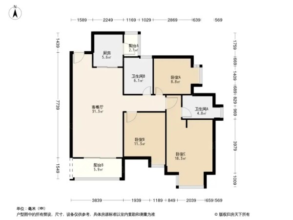 星河时代花园户型图