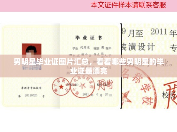 男明星毕业证图片汇总，看看哪些男明星的毕业证最漂亮
