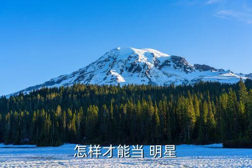 怎样才能当 明星