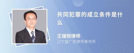 共同犯罪的成立条件是什么